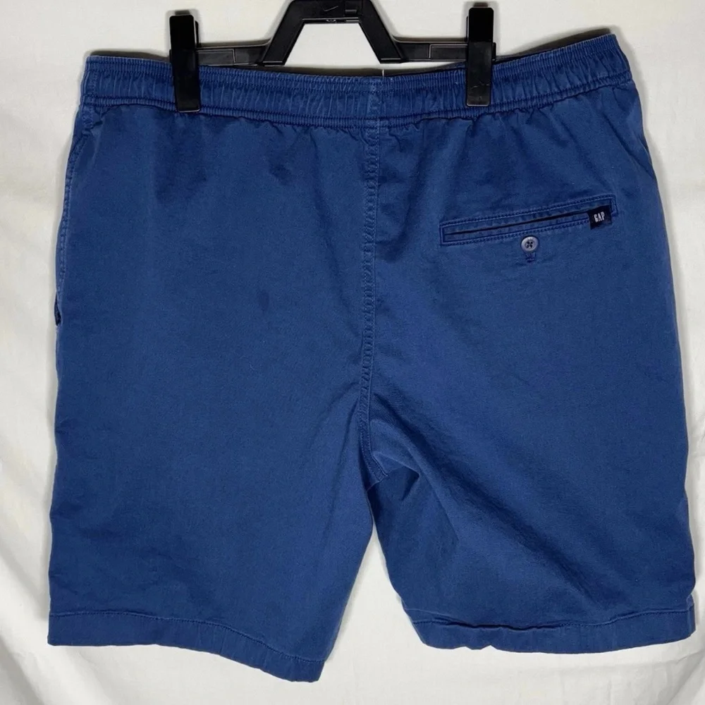 Gap Shorts Mens Medium Navy Blue Chino Drawstring Stretch Casual‎